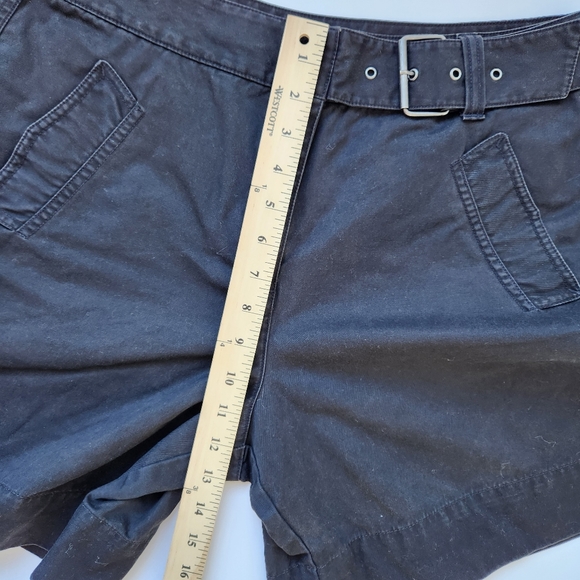 Talbots Shorts Black Denim Buckle Women's Size 12 - Picture 13 of 13